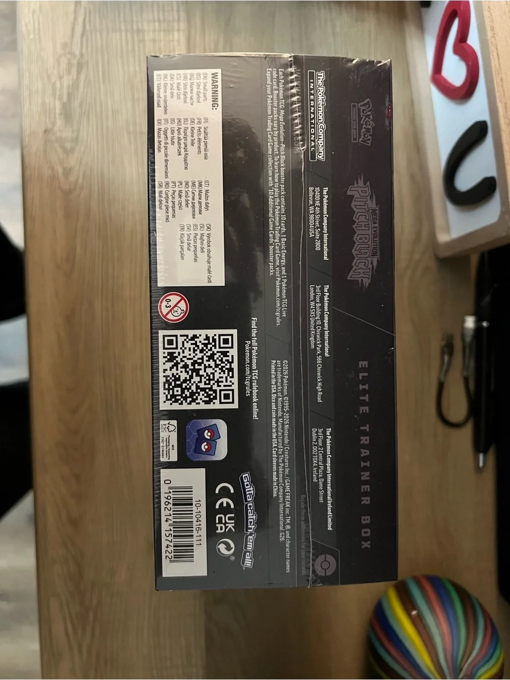 Pokemon Elite Trainer Box Mega Evolution Pitch Black - Black & Gray